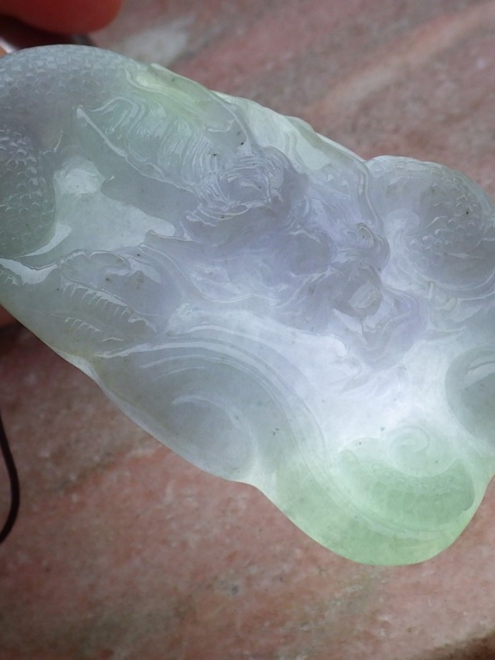 Certified Hand Carved Natural Burma Grade A Jade jadeite Dragon Pendant Necklace - Picture 5 of 8